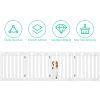 4 Panels Folding Pet Gate-White