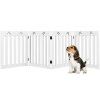 4 Panels Folding Pet Gate-White