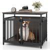 furniture style dog crate rustic brown 1