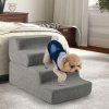4 step Foam Dog Stairs with Non slip Bottom for High Bed Sofa Couch 6