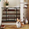 Extra Wide Walk Through Pet Gate Black 1
