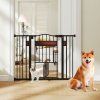 Extra Wide Walk Through Pet Gate Black 6