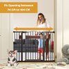 Extra Wide Walk Through Pet Gate Black 7