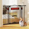 Extra Wide Walk Through Pet Gate with Small dk 1