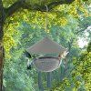Metal Hanging Bird Feeder Bath Weatherproof Dome 1