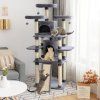 Cat Tree Condo with Scratching Poles and Board 2