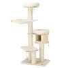 4-Layer Solid Wood Cat Tree for Kitten & Adult Cat