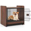 Dog Crate Indoor with Removable Tray Lockable Brown 4