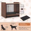 Dog Crate Indoor with Removable Tray Lockable Brown size 5