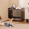 Dog Crate Indoor with Removable Tray Lockable Brown 1