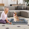 Large Pet Bed with Orthopedic Egg Crate Foam and Nonslip Bottom Grey L 2