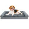 Large Pet Bed with Orthopedic Egg Crate Foam and Nonslip Bottom Grey L 4