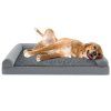 Large Pet Bed with Orthopedic Egg Crate Foam and Nonslip Bottom Grey XL 4