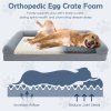 Large Pet Bed with Orthopedic Egg Crate Foam and Nonslip Bottom Grey XL 7