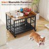 Foldable Dog Crate Furniture with Removable Tray M 6