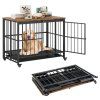 Foldable Dog Crate Furniture with Removable Tray L 3