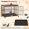 Foldable Dog Crate Furniture with Removable Tray L SIZE 5