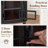 Corner Dog Crate Metal with Feeding Door Lockable 8