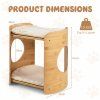 cute bamboo cat tree with double beds and removable cushions size 5