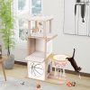 47 Inches Wooden Cat Tree natural 2