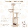 74 Inches Tall Wooden Cat Tower Tree size 4