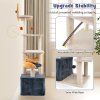 Multilevel Cat Tree with Scratching Board Perch and Toys 7