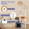 Multilevel Cat Tree with Scratching Board Perch and Toys 8