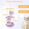 158 CM Multi level Cat Tree Sky Theme Cat Tower size 5