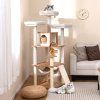 Wood Cat Tower with 3 Padded Perches 1