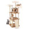 Wood Cat Tower with 3 Padded Perches 4