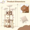 Wood Cat Tower with 3 Padded Perches 5