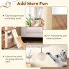 Wood Cat Tower with 3 Padded Perches 8