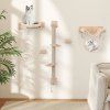 wooden Cat wall shelves natural 1