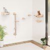 wooden Cat wall shelves natural 2