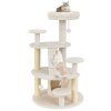 Multi level Kitty Tower with Padded Perch and Scratching Posts White 4