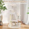 Multi level Kitty Tower with Padded Perch and Scratching Posts White 6