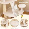 Multi level Kitty Tower with Padded Perch and Scratching Posts White 7