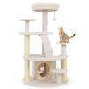 Multi level Kitty Tower with Padded Perch and Scratching Posts White 3