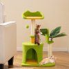 Multi Level Cat Tower with Self Groomer and Dangling Ball 1