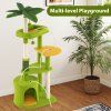 122CM Palm Cat Tree with Self Groomer and Scratching Posts 5