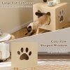 Cat Litter Box Rubber Wood Legs with Detachable Top 8