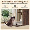 112CM Tall Wooden Cat Tree with Plush Cushions cf 8
