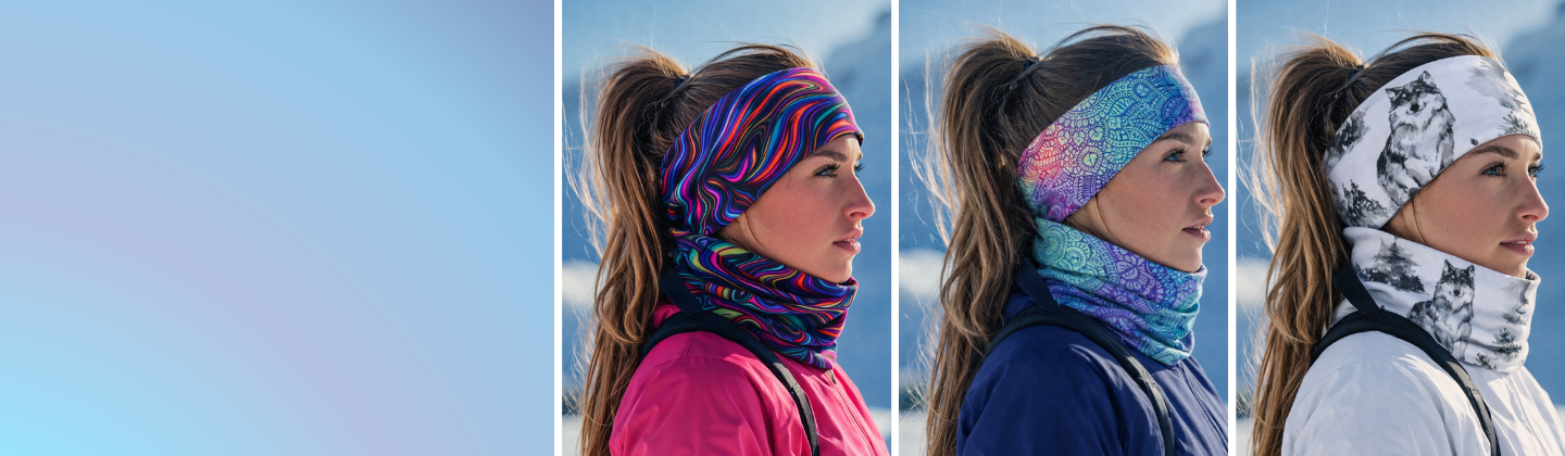 Zimní čelenky s nákrčníkem