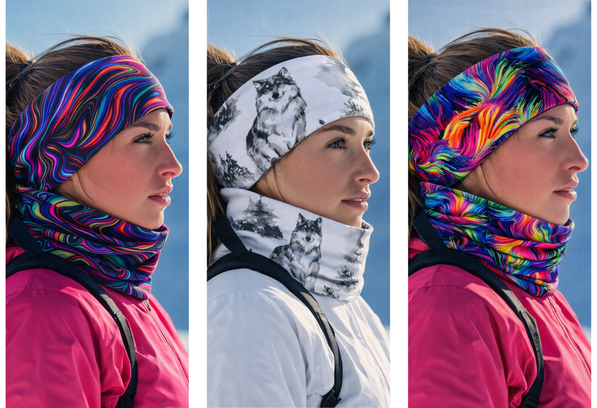 Zimní čelenky s nákrčníkem