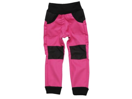 jarni softshell kalhoty ruzove cerne