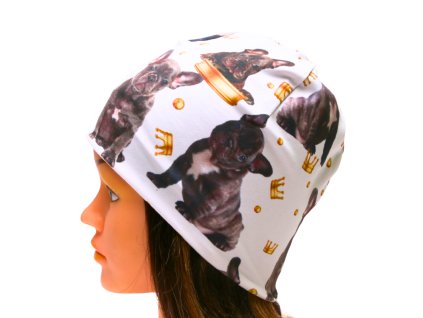 zimni podzimni cepice nakrcnik sala pes psi pejsci pejskove tlapky knirac borderkolie buldok bulldog bigl labrador pro deti pro zeny pro muze bavlna (56)