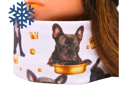 zimni podzimni cepice nakrcnik sala pes psi tlapky borderkolie knirac bigl buldog bernsky salasnicky pro deti dospele zeny muze motiv psu pejsek pejskove pejsci (22)