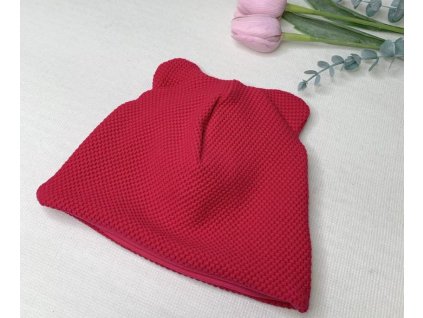 detska-cepice-ouska-magenta-malinova