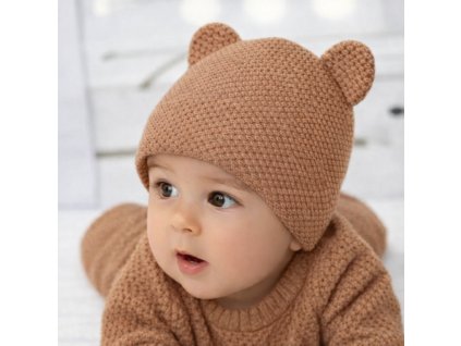 detska-cepice-pletenina-ouska-hneda