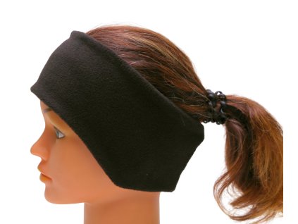 FLEECOVÁ ČELENKA UŠANKA - ŠEDÁ - hřejivá a pohodlná, ideální na zimu